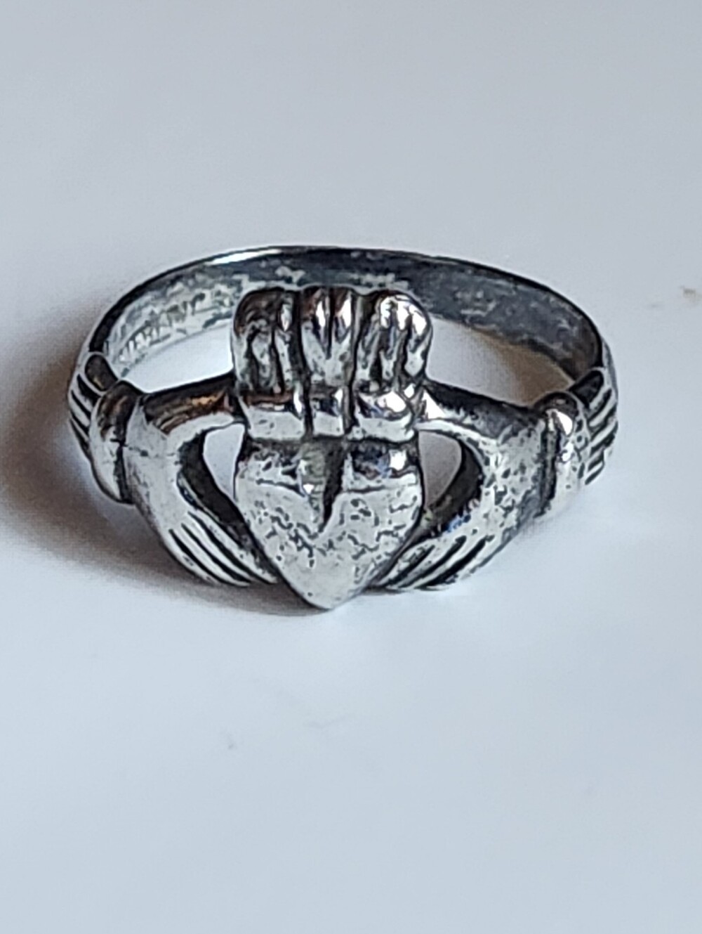 Sterling Silver Claddagh Heart Ring - Size 4